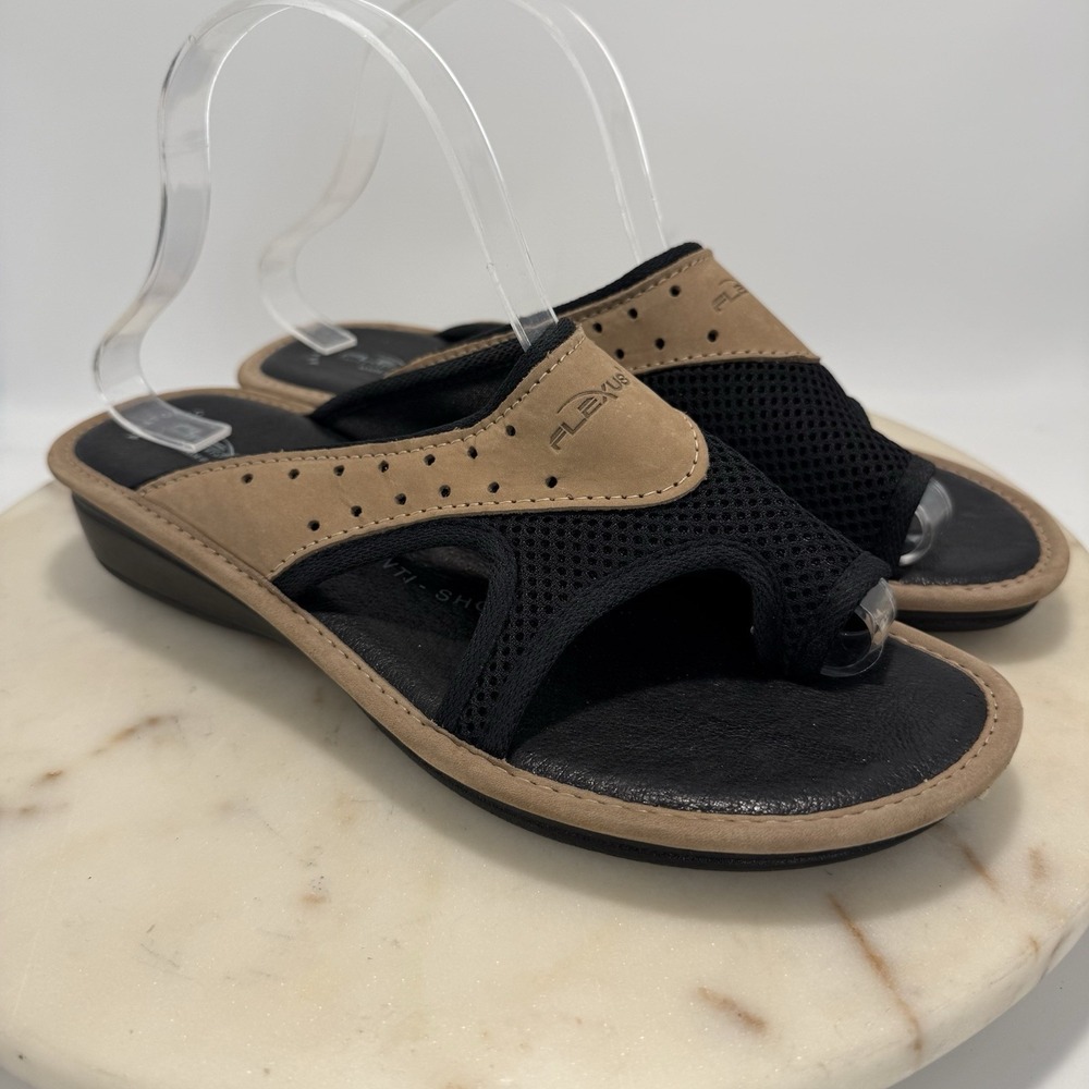 Flexus by Spring Step Women's Pascalle Slide Sandal, Black Size 9 Made In Italy
